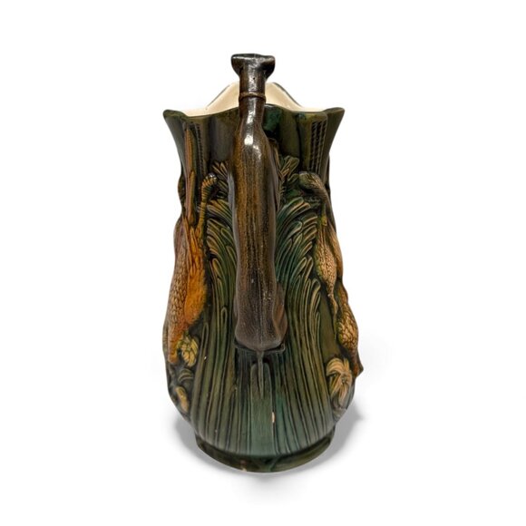 1960s Signed Bennington Rockingham Hunt Scene Pitcher - Picture 13 of 17